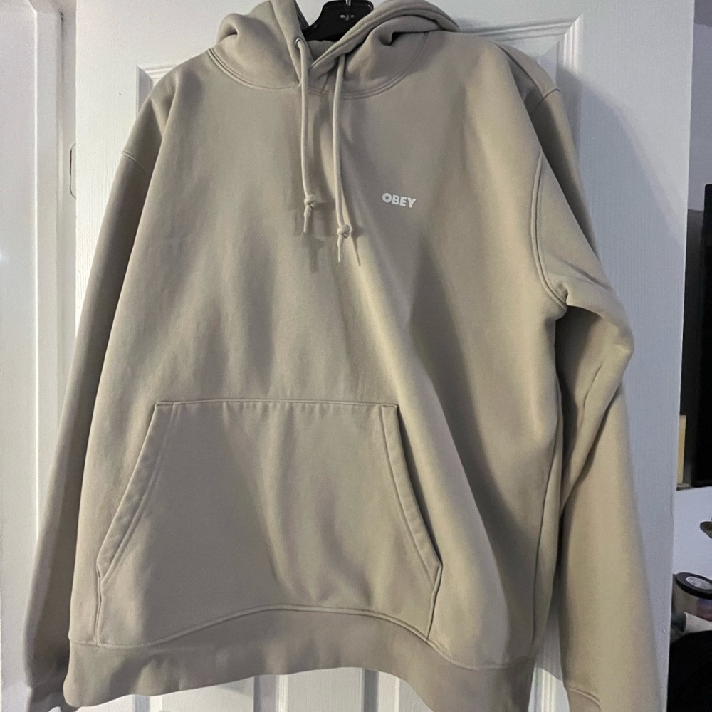 Obey Men's Beige Hoodie